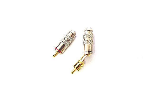 Conector RCA profissional  blindado banhado a ouro o par