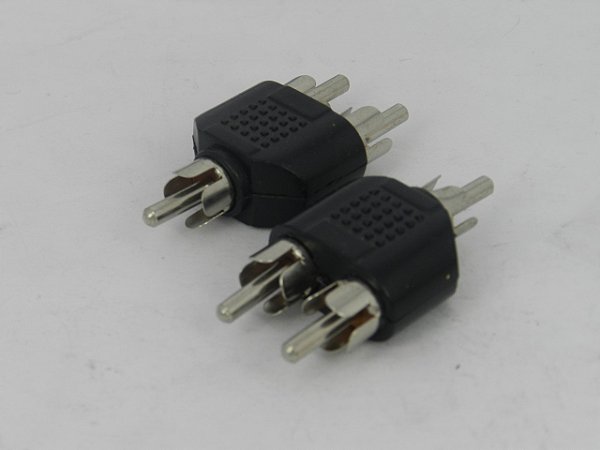 Adaptador RCA em Y 3 Macho - Tblack