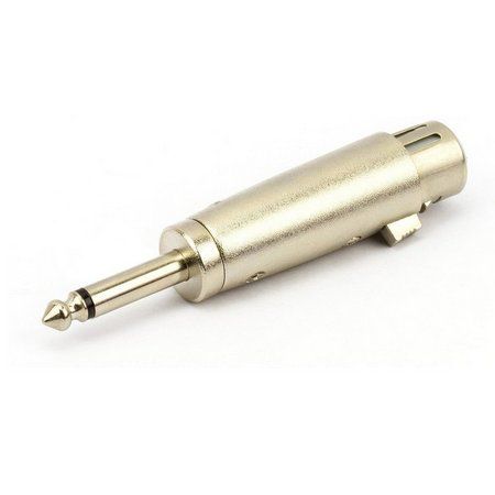 Adaptador De Áudio P10 Macho Para Xlr Fêmea Mono