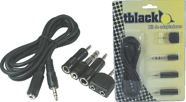 Kit de adaptadores para audio com cabo 1,80m