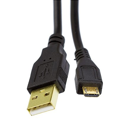 Cabo Micro USB 2.0 V8  Blindado com 3 Metros  Blindado