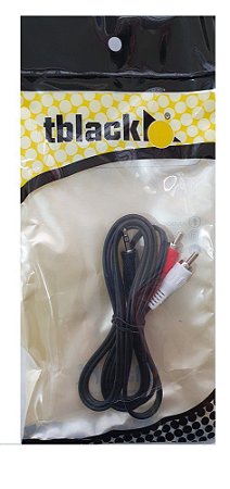 Cabo P2 Rca linha premium 1,5m tblack