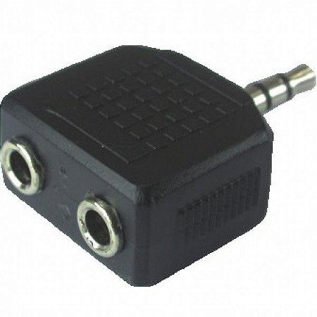 Adaptador Plug P2 Estéreo X 2 Jack P2 Fêmea