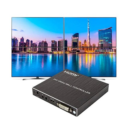 Video Wall 2x2, full HD, 4 Telas, HDMI - JCINFRA