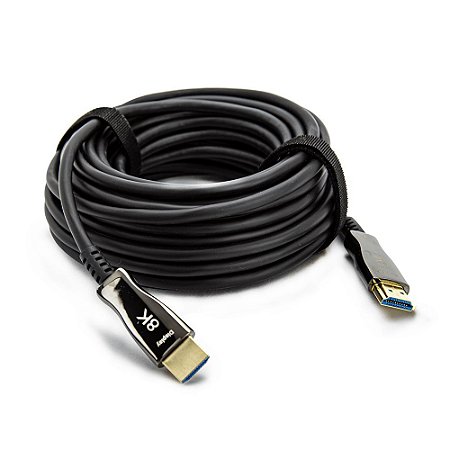 Cabo HDMI 2.1 8K Fibra Óptica 30mts Blindado desmontável  JCINFRA