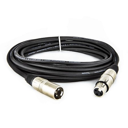 Cabo XLR Macho x XLR Fêmea Balanceado Profissional 100 MT