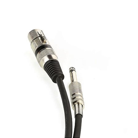 Cabo P10 Mono  x  XLR Fêmea blindado 40 mts – jc.cabos