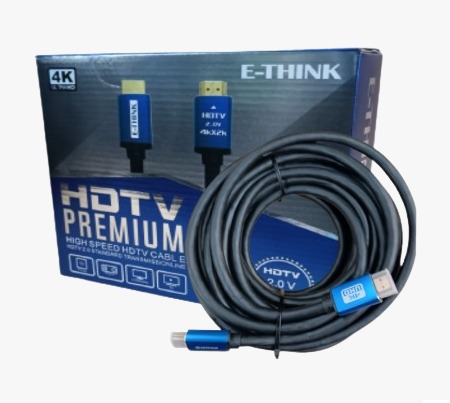 Cabo HDMI 2.0 4K UltraHD blindado 19 pinos - E-tink 2 metros - Conexão sem  limites