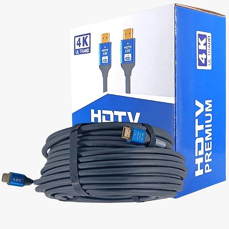 Cabo HDMI 2.0 4K Ultra HD blindado 19 pinos -  E-tink 20 metros