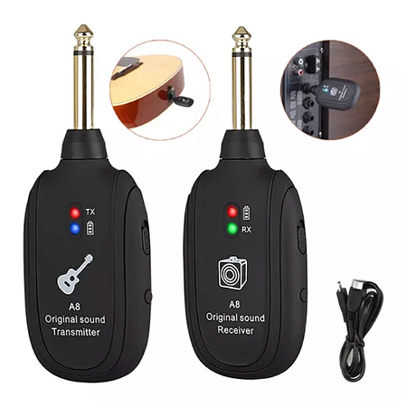 Transmissor Receptor P10 Sem Fio Para Guitarra Violão Baixo