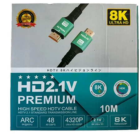 Cabo Hdmi 2.1 8k 48gbps Ultra Premium Hd 20m Conex