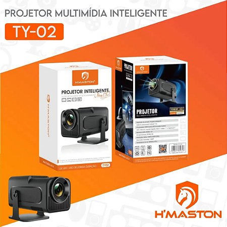 Projetor Inteligente Smart Full Hd 1080p  Hmaston Ty02 Preto