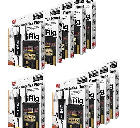 Irig Aplificador Com Efeitos Sonoro Irig Para iPhone, iPod E iPad kit com 10 peças