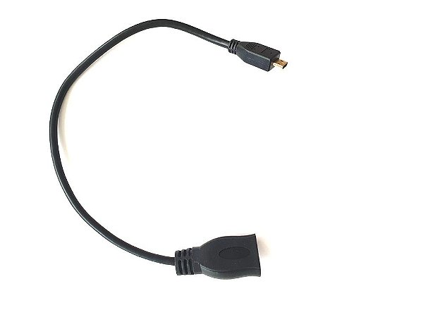 Cabo micro HDMI para HDMI femea 30 Cm High Speed