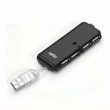 Hub Usb 2.0 4 Portas com entrada p4 mini  - feasso