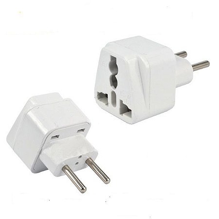 Adaptador Universal F Para 2 Pinos Padrão Brasileiro Nbr