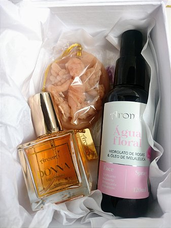 Kit Rosas Aromá (Perfume DONNA + Sabonete  + Água Floral Rosas)