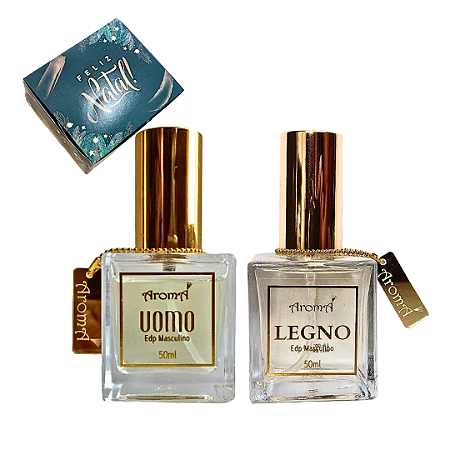 Kit Natal Perfumes Masculinos Uomo + Legno Aromá