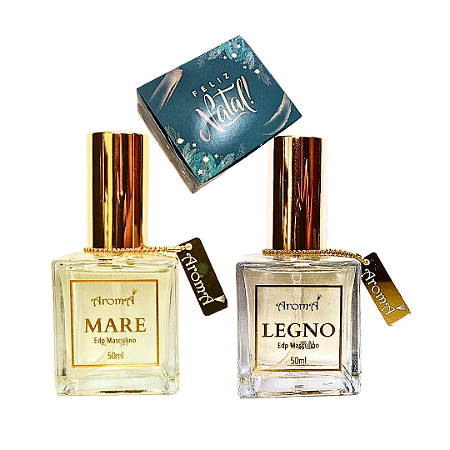 Kit Natal Perfumes Masculinos Legno + Mare Aromá