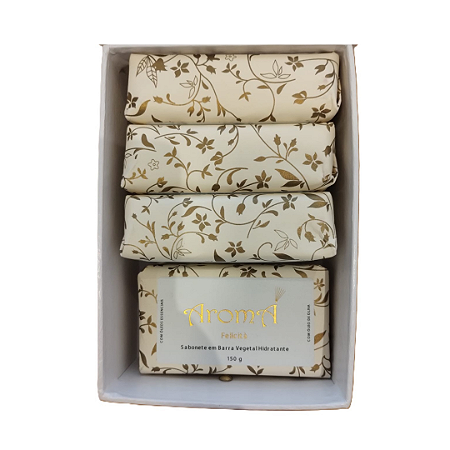 Kit Felicità Premium Feminino Aromá Cx 4 Sabonetes Barra 150g
