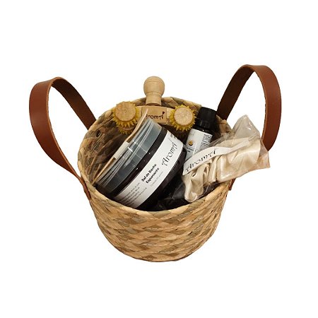 Kit Spa Aromá Escalda-pés, Massageador, Óleo Vegano e Scrunchies