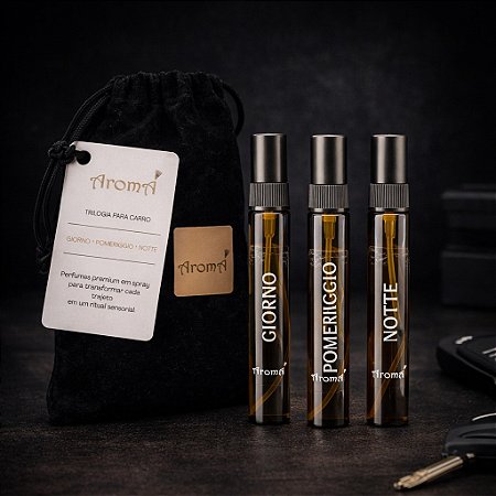 Kit Perfumes Premium para Carro Trilogia Aromá Dia dos Pais