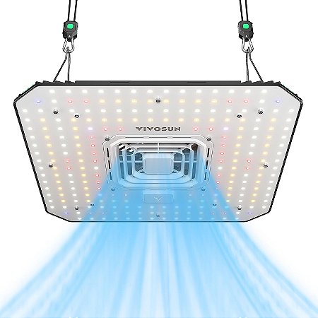 LUZ DE CULTIVO LED SMARTGROW VIVOSUN AEROLIGHT SPECTRUM TUNABLE 2,8 umol/j Diodos SAMSUNG LM301 e OSRAM COM VENTILADOR DE CIRCULAÇÃO INTEGRADO  - FUNCIONA COM OS CONTROLES A42A/ A25- BIVOLT 110/220V- opção 100W, 150W e 200W