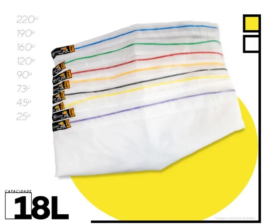 SEPARADOR DE MATERIA VEGETAL BUBBLE BAG FULL MESH SIX STARS - INDIVIDUAIS 18L