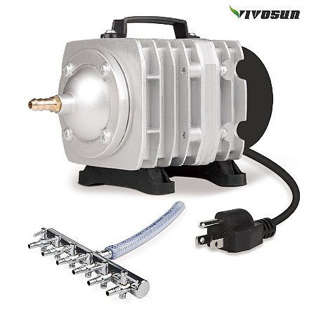 Bomba de Ar Externa Compressor 6 Saídas opção de 32w e 50w 110v