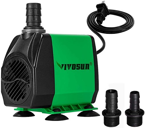 BOMBA D'AGUA SUBMERSA HIGH FLOW VIVOSUN opção 1800 L/H e 3000L/H - 110v