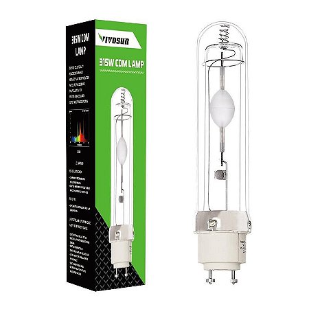 LAMPADA VAPOR METALICO MH VIVOSUN 315W PGZ18 CERAMICA 3100K