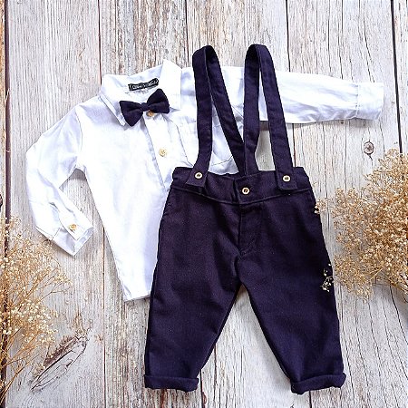 Look Pietro azul marinho - White