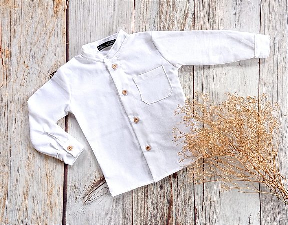 Camisa Guto branca - Manga longa