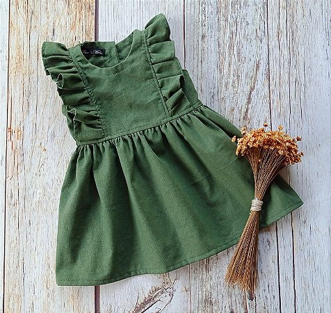 Vestido Maria verde musgo