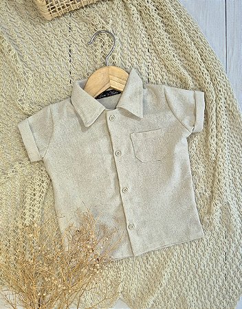 Camisa natural - Manga curta
