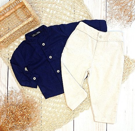 Look Lucca - Azul marinho natural