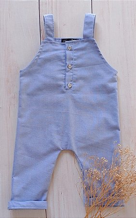 Jardineira Pierre longa - Azul serenity