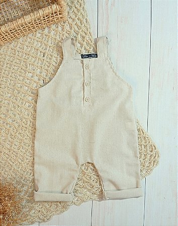 Jardineira Pierre - Natural curta