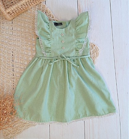 Vestido Luna  verde menta