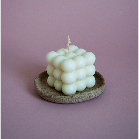 Vela Bubble Aromática 170g - Pachouli e Baunilha