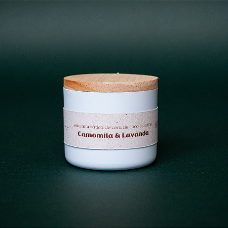 Vela Aromática - Pote Ecológico 60g - Camomila e Lavanda