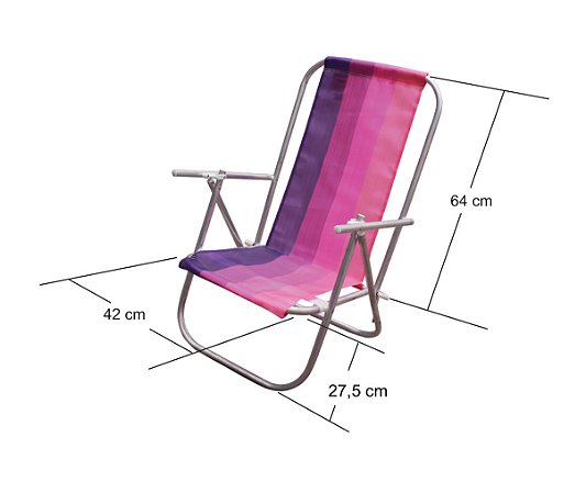 Cadeira de Praia 2 posições em Alumínio