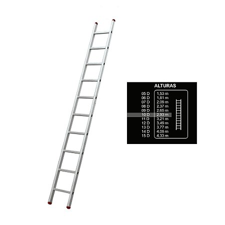 Escada telescópica 10 degraus 3,15 metros alumínio Botafogo –   – Ferramentas e materiais para construção e  reformas em Curitiba – (41) 3264-7018
