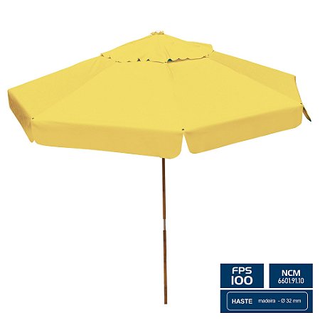 Ombrelone Redondo Ø 3,00m com abas - Amarelo – BTF
