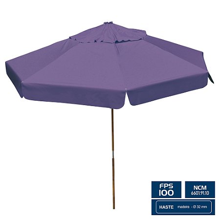 Ombrelone Redondo Ø 3,00m com abas - Roxo - BTF