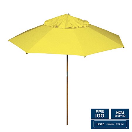 Ombrelone Redondo Ø 2,00m sem abas – Amarelo – BTF