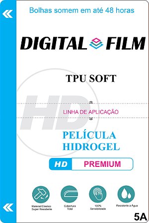 5A - 50 Películas PREMIUM Transparente Hidrogel TPU Soft para Máquinas de Corte