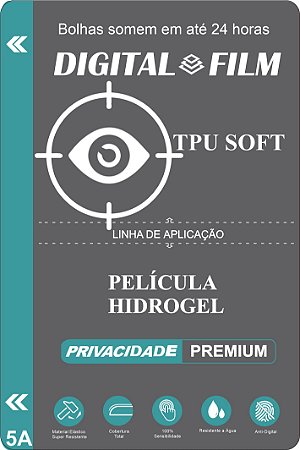 5A - Película PREMIUM PRIVACIDADE Hidrogel TPU Soft para Máquinas de Corte