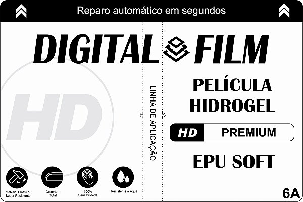 6A - Película PREMIUM Transparente Hidrogel EPU Soft para Máquinas de Corte