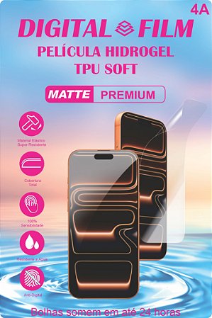 4A - Película PREMIUM Matte Fosca Hidrogel TPU Soft para Máquinas de Corte